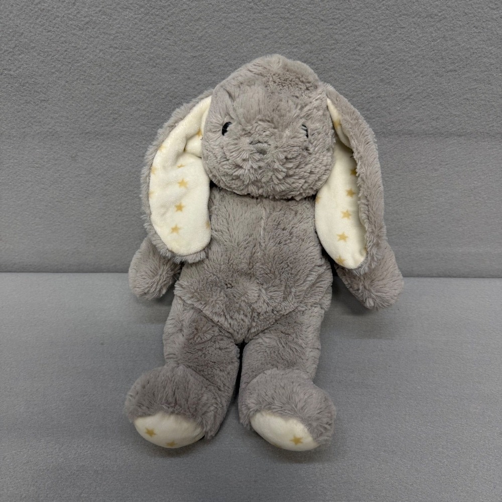 Cloud B Dreamy Hugginz Bunny Plush 13" Kids Gray Gold Star Soft Stuffed Animal